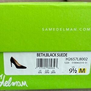 NEW Sam Edelman Black Suede Heels
